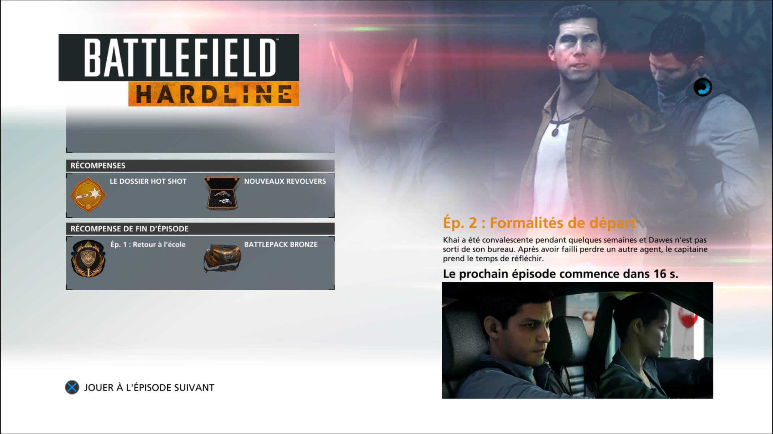 Chaque niveau est présenté comme un épisode.